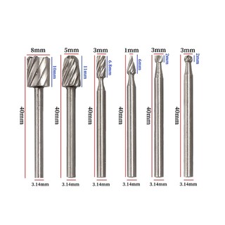 Bộ 6 Mũi Khắc, Mài HSS Trục 3.17mm Đa Năng