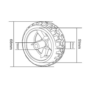 Bánh Xe Robot  Màu Vàng