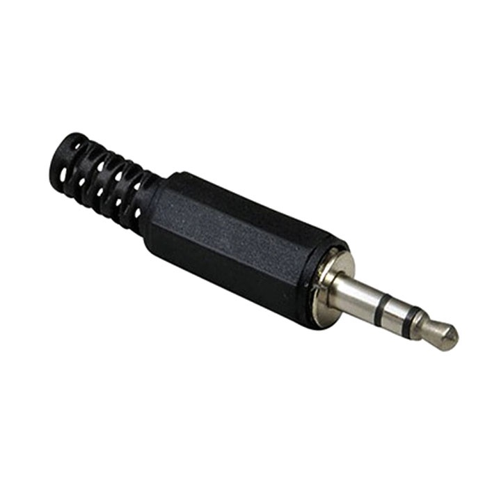 Jack Audio 3.5mm Đực Nhựa Đen