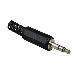 Jack audio 3.5mm đực nhựa đen