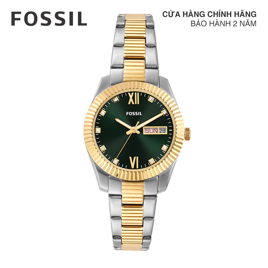 Đồng hồ nữ Fossil SCARLETTE ES5240 dây thép không gỉ - 2-Tone