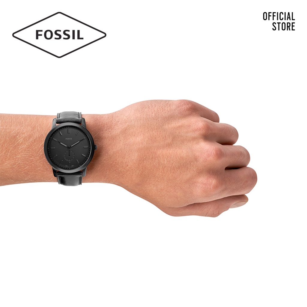 Đồng hồ nam Fossil THE MINIMALIST - MON FS5447 dây da - màu đen