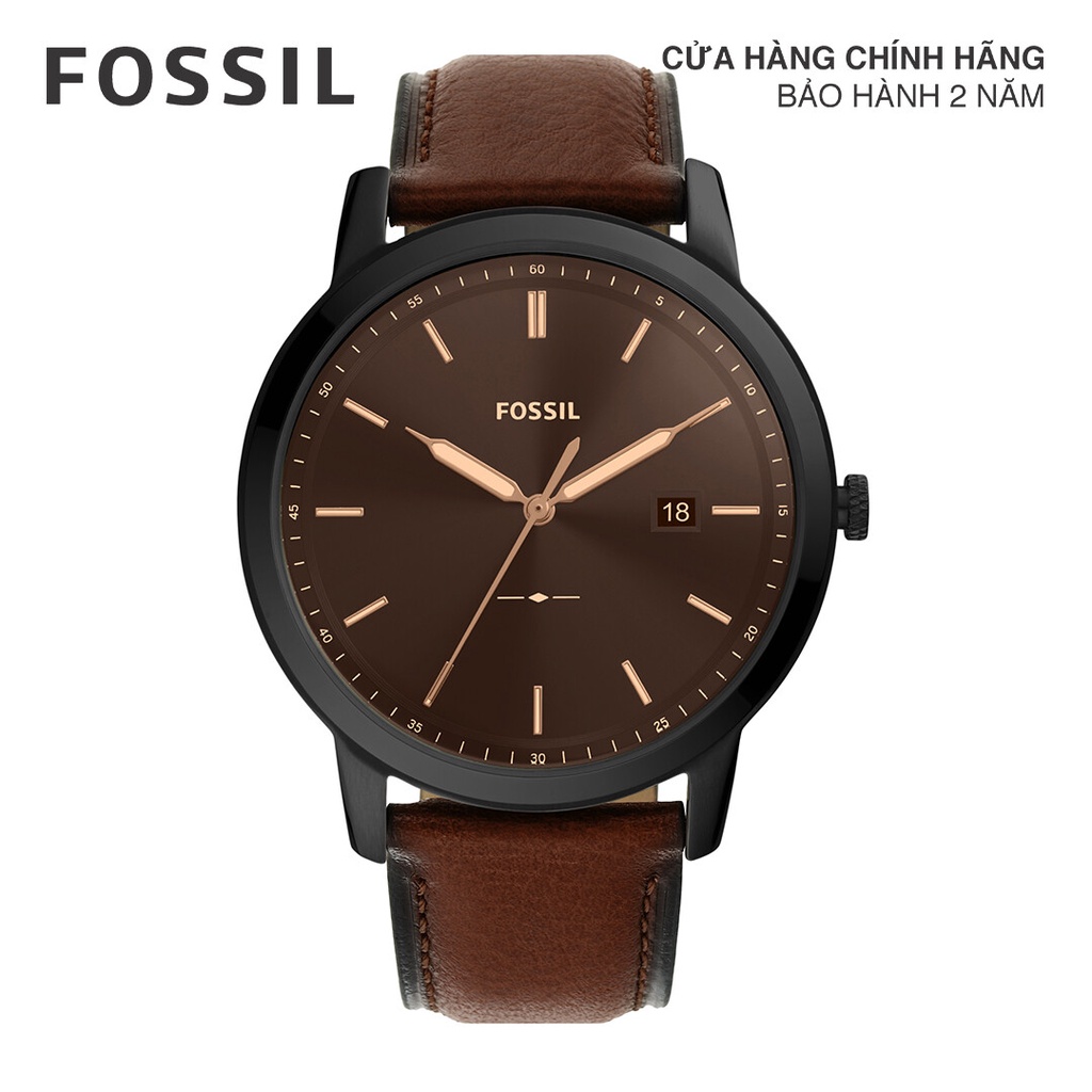 Đồng hồ nam Fossil THE MINIMALIST SOLAR FS5841 dây da - màu đen