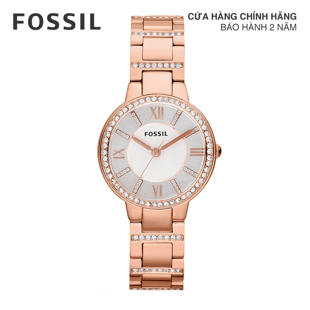 Đồng hồ nữ Fossil VIRGINIA thép không gỉ ES3284- màu vàng hồng