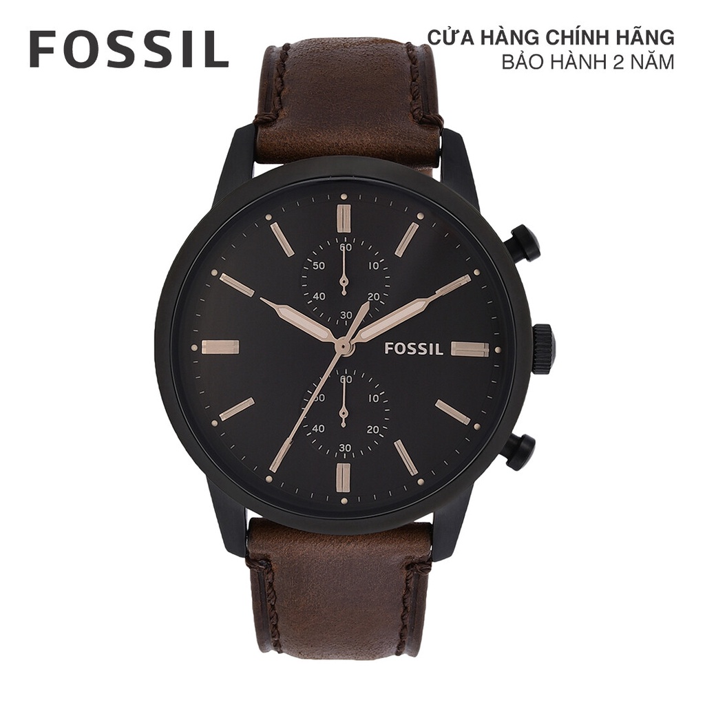 Đồng hồ nam Fossil 44MM TOWNSMAN dây da FS5437- màu nâu