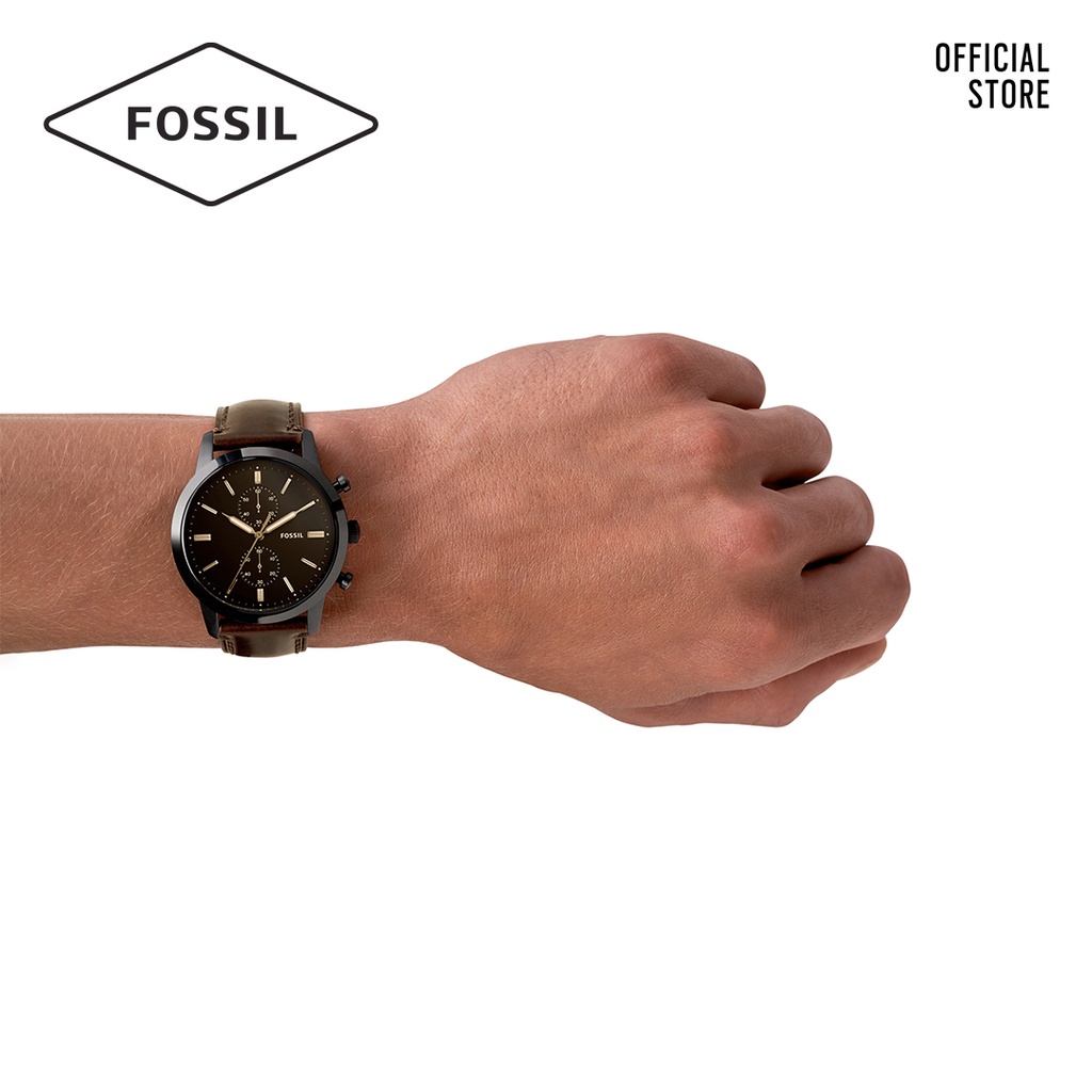 Đồng hồ nam Fossil 44MM TOWNSMAN dây da FS5437- màu nâu