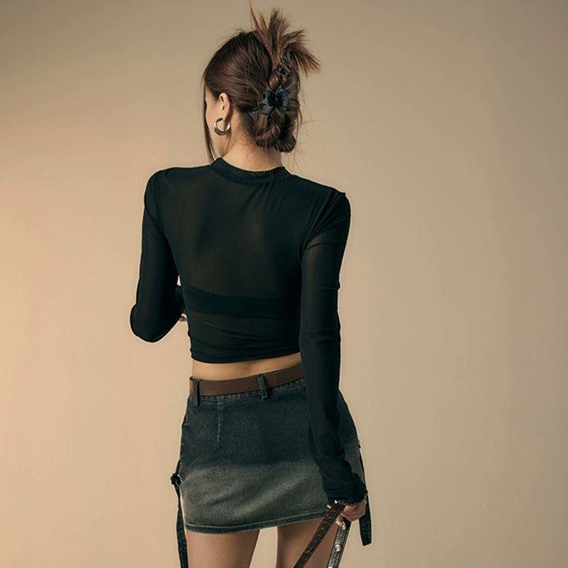 Áo denim Tay Dài Phong Cách retro Thời Trang Dành Cho Nữ