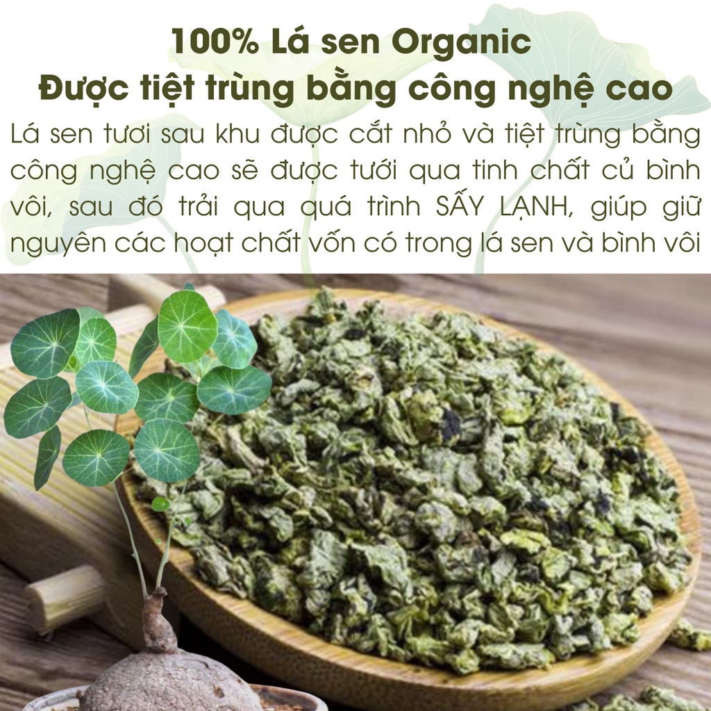 Trà lá sen khô, trà Biona 250 gr