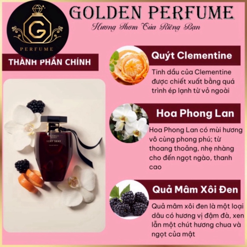 Nước Hoa Nữ chính hãng chiết 10ml Victoria's Very Sexy - Golden Perfume