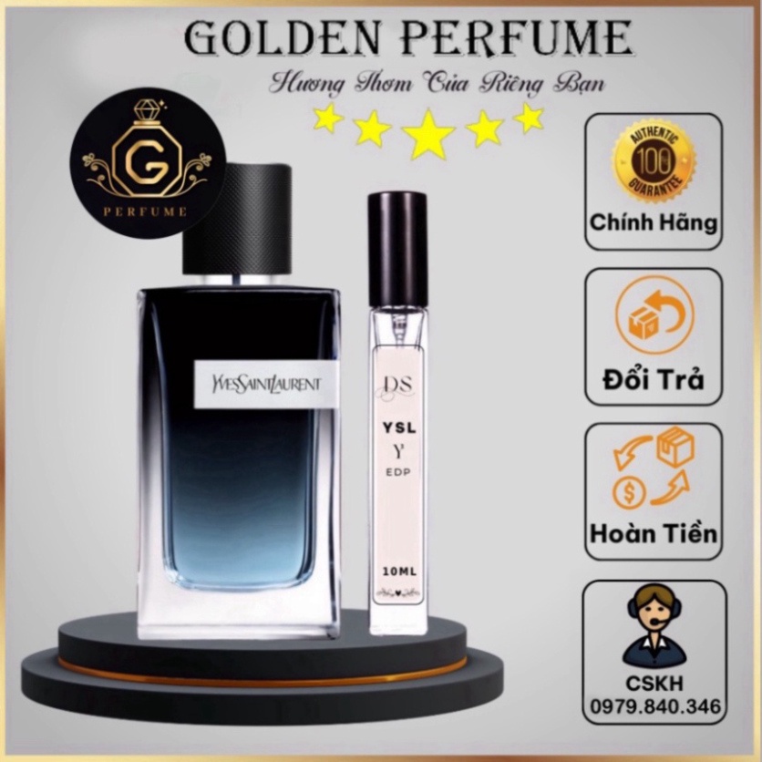 Nước Hoa Nam chiết 10ml chính hãng - YSL Y Men edp nam tính lịch lãm phong trần - Golden Perfume