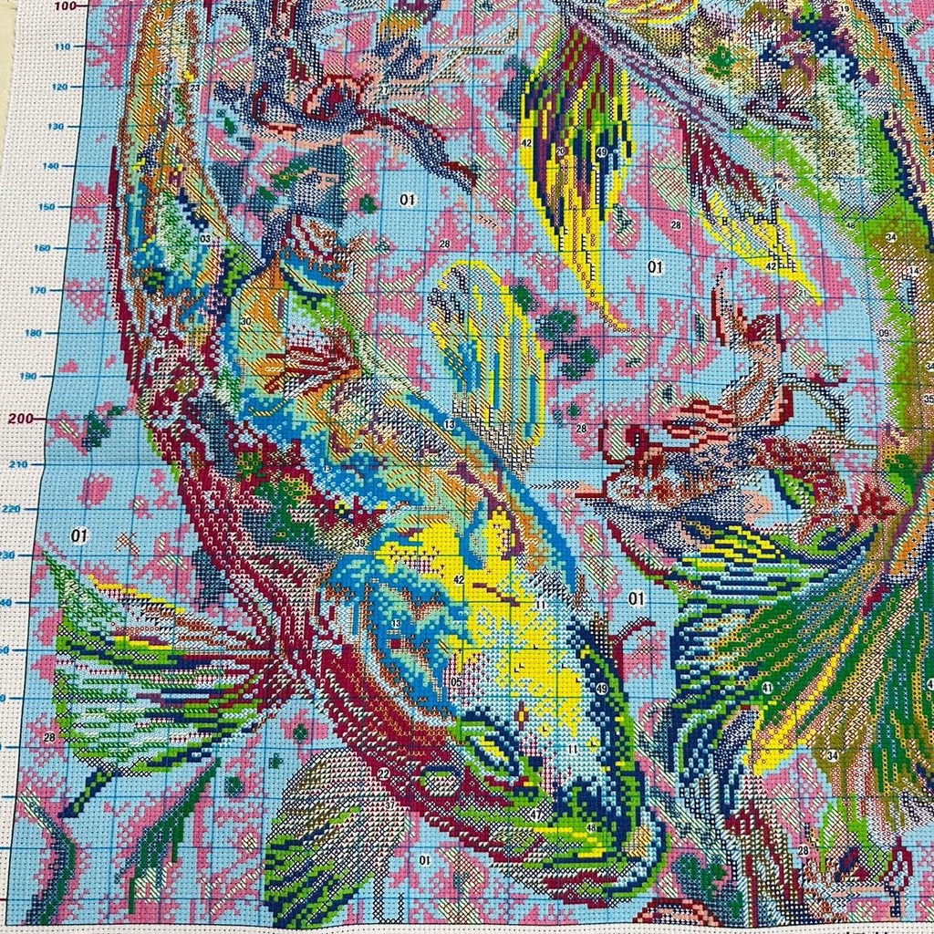 Tranh Thêu chữ thập  Song Ngư E289