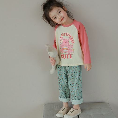 Áo Thun Tay Dài Phong Cách Hàn Quốc Thời Trang Mùa Xuân 2023 Cho Bé Gái