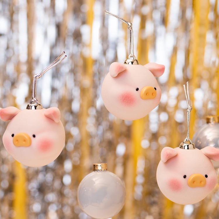 Thú Nhồi Bông Hình Heo Con Xinh Xắn Làm Quà Tặng Giáng Sinh