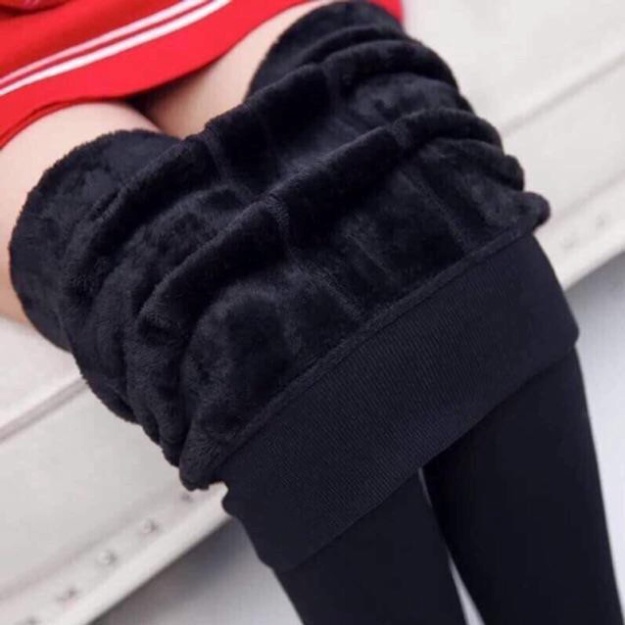 Quần Tất Lót Lông Nữ Dẵm Đạp Gót Legging Siêu Ấm Túi Tím Đồ Lót HAISHOP