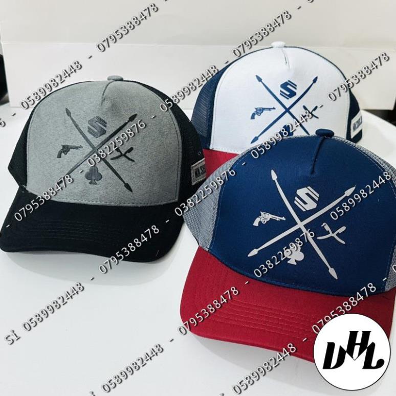 Mũ lưỡi trai vá lưới thoáng mát, Nón kết phối lưới màu đẹp hàng chữ S, Mr Selbly