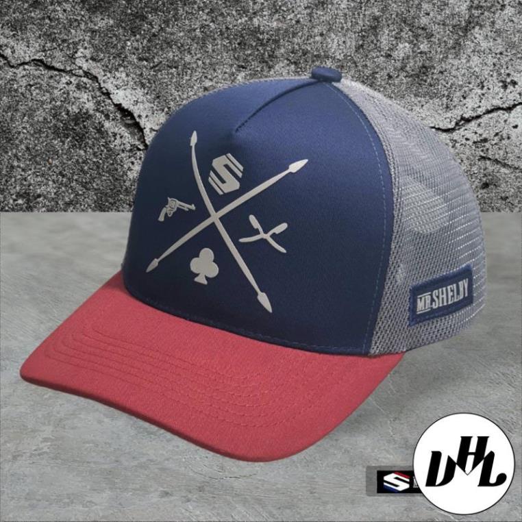 Mũ lưỡi trai vá lưới thoáng mát, Nón kết phối lưới màu đẹp hàng chữ S, Mr Selbly