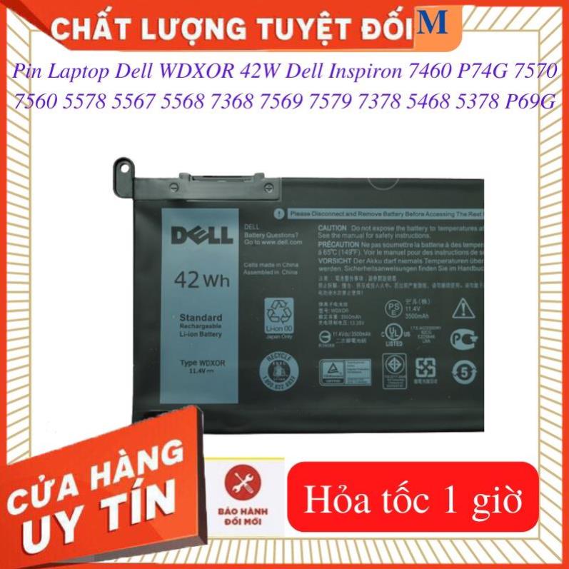 Pin Laptop Dell WDXOR ZIN 42W Dell Inspiron 7460 P74G 7570 7560 5578 5567 5568 7368 7569 7579 7378 5