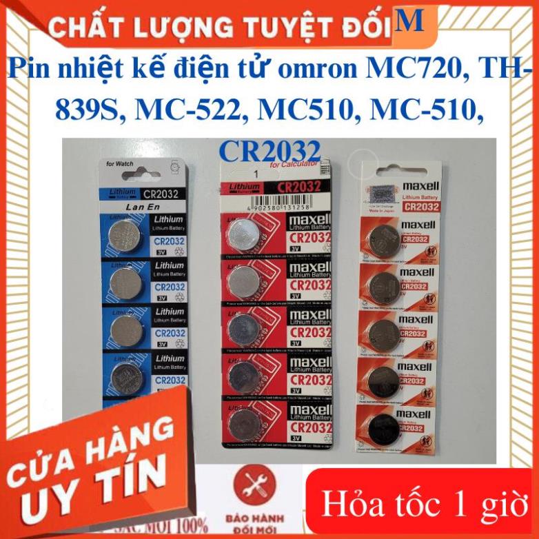 [Loại xịn] Pin dành cho nhiệt kế điện tử omron MC720, TH-839S, MC-522, MC510, MC-510, CR2032 (1 viên