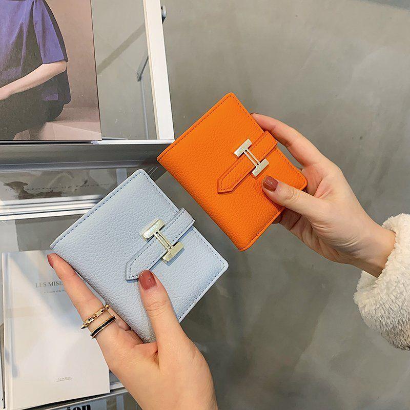 Hermes Ví Ngắn Gập Đôi Đựng Thẻ Thời Trang Cao Cấp 2023