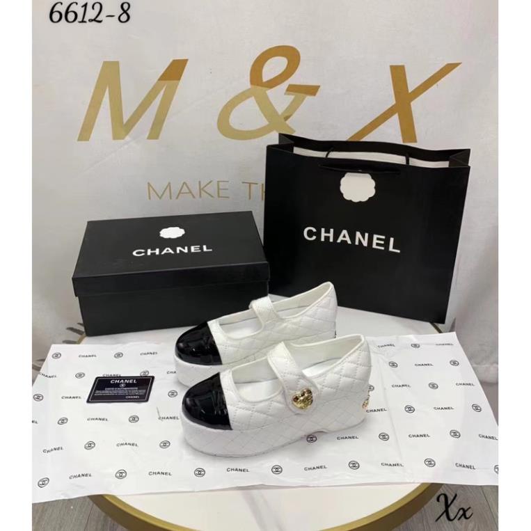 Giầy Búp Bê Xuồng Chann Neo Trắng Đen Kem Full Size 35-39  -  By Anh Dinh Phuong