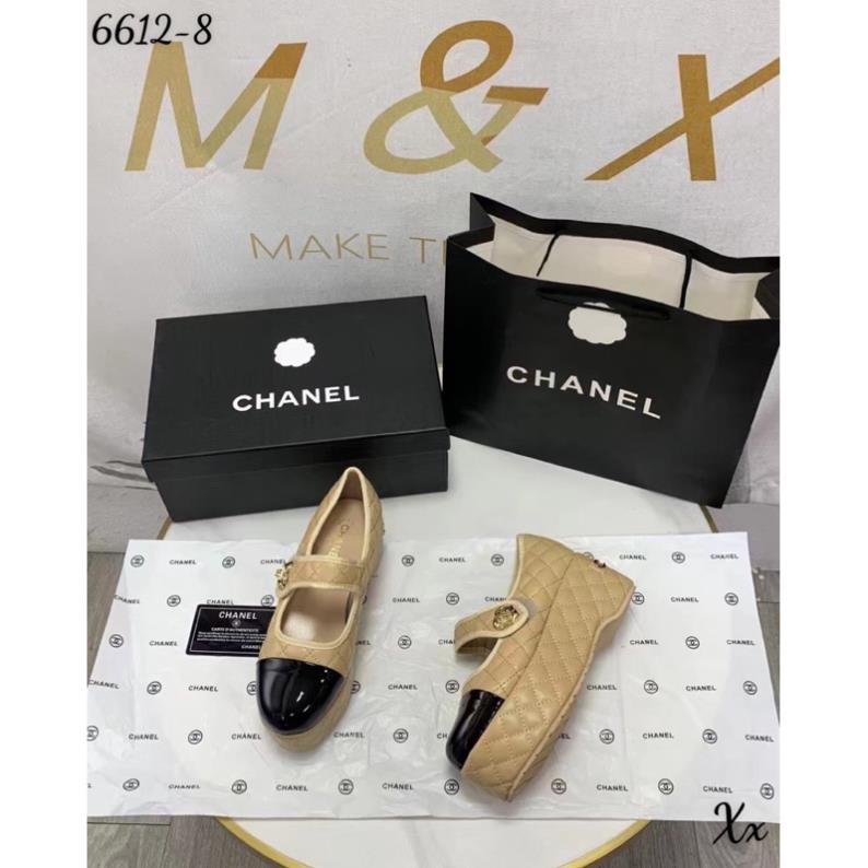 Giầy Búp Bê Xuồng Chann Neo Trắng Đen Kem Full Size 35-39  -  By Anh Dinh Phuong