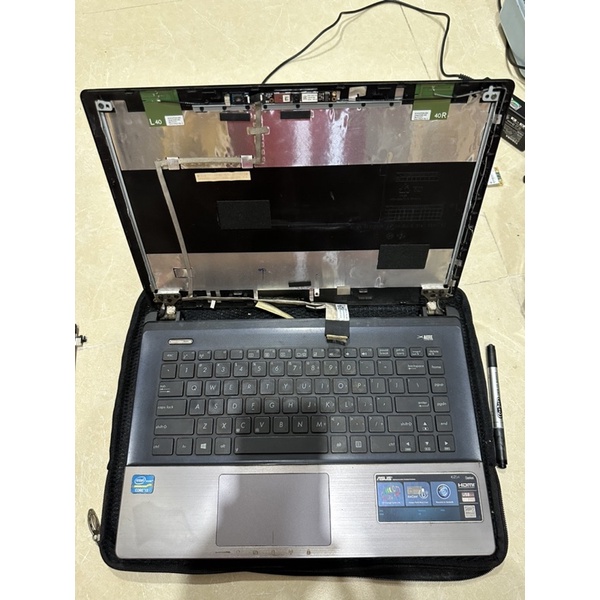 Linh kiện laptop k45a bộ vỏ acd loa cáp màn hình bàn phím zin không bảo hành