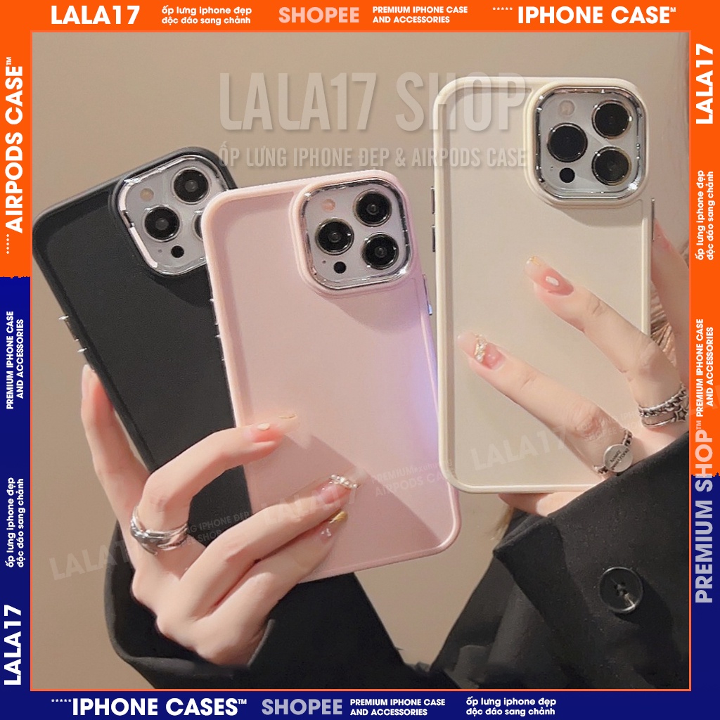 Ốp Lưng Điện Thoại IPhone Silicone Mềm Mạ Điện Kim Loại Màu Trơn Cho 7plus/8plus/x/xs/11/12/13/14/pro/max/promax