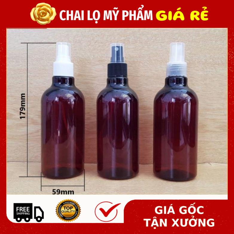 Chai Xịt Phun Sương ★ RẺ VÔ ĐỊCH ★ Chai Nhựa Pet Xịt Phun Sương 300ml Vành Cao Đựng Tinh Chất Dưỡng Tóc, Xịt Khoáng