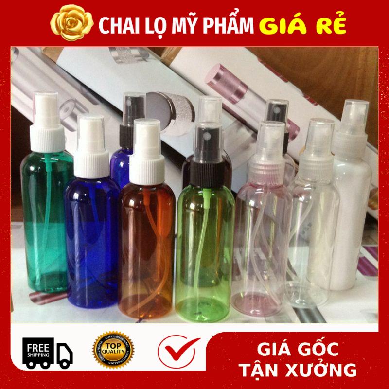 Chai Xịt Phun Sương ★ RẺ VÔ ĐỊCH ★ Vỏ Nhựa Pet 100ml,50ml,30ml,20ml,10ml chiết mỹ phẩm, nước hoa