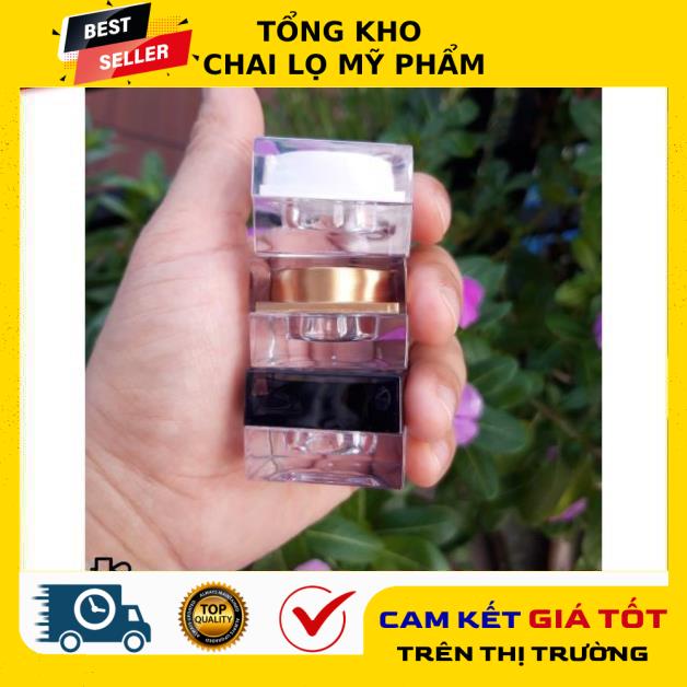 Hủ Hộp Đựng Kem ❤ Top Bán Chạy ❤ Hũ Hộp Chiết Mỹ Phẩm Vuông 5g g5 Đựng Kem Face .