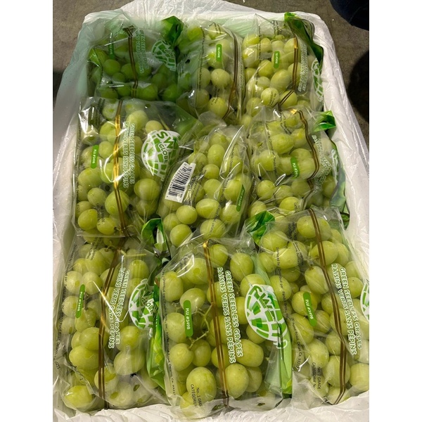 Nho xanh không hạt Autumn Crisp  1kg- Hàng Air mới