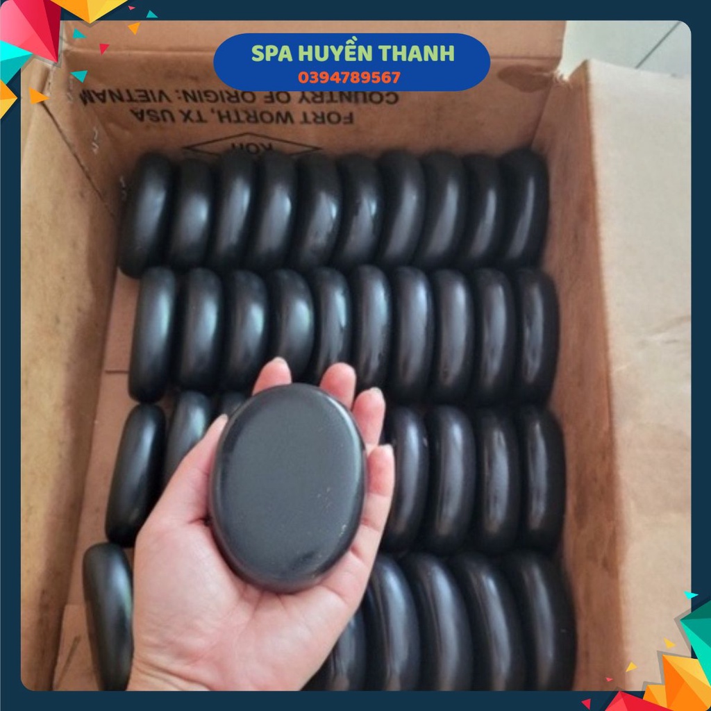 Đá Nóng, Đá Massage Body Tròn 8x6cm ,Oval 8x8cm,Kẹp Chân 3x4cm Đả Thông Kinh Lạc Dưỡng Sinh