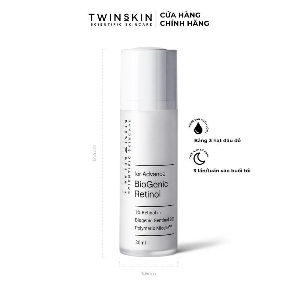 Biogenic Retinol Twins Skin 1% For Advance Full Size – Kem Dưỡng Da, Ngừa Lão Hóa, Giảm Mụn 30ml