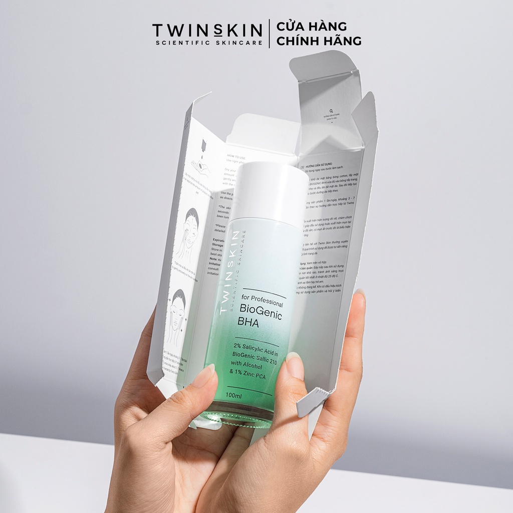 Biogenic BHA For Professional – Toner Thanh Tẩy Tế Bào Chết, Giảm Mụn, Thông Thoáng Lỗ Chân Lông Twins Skin 100ml