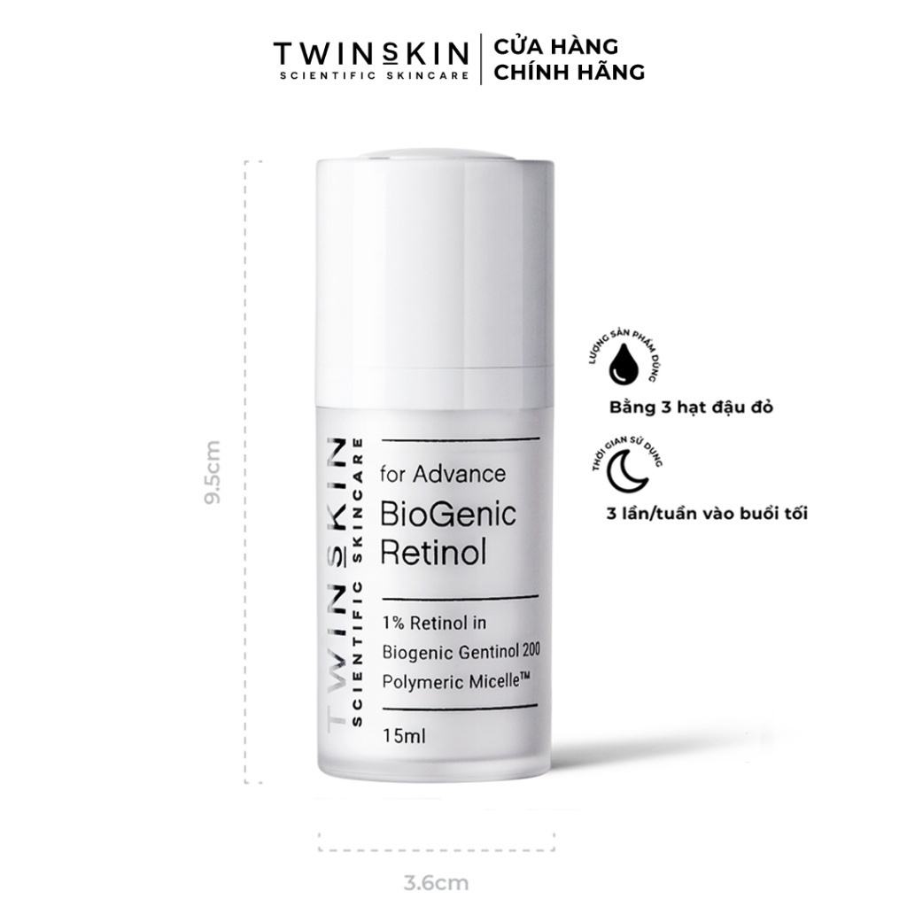 Biogenic Retinol Twins Skin 1% For Advance Travel Size – Kem Dưỡng Da, Ngừa Lão Hóa, Giảm Mụn 15ml