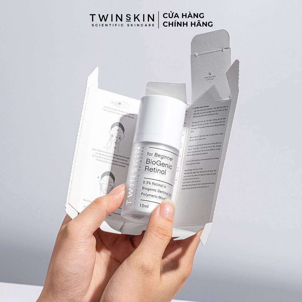 Biogenic Retinol Twins Skin 0.5% For Beginner – Kem Dưỡng Da, Ngừa Lão Hóa, Giảm Mụn Travel Size 15ml