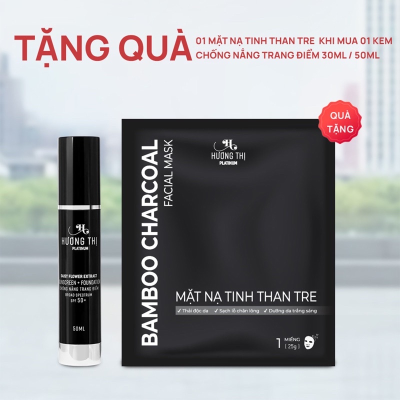 ( chai lớn 50ml ) Kem chống nắng và lót trang điểm Hương Thị Sunscreen Foundation SPF ( phiên bản mới ) 50ml