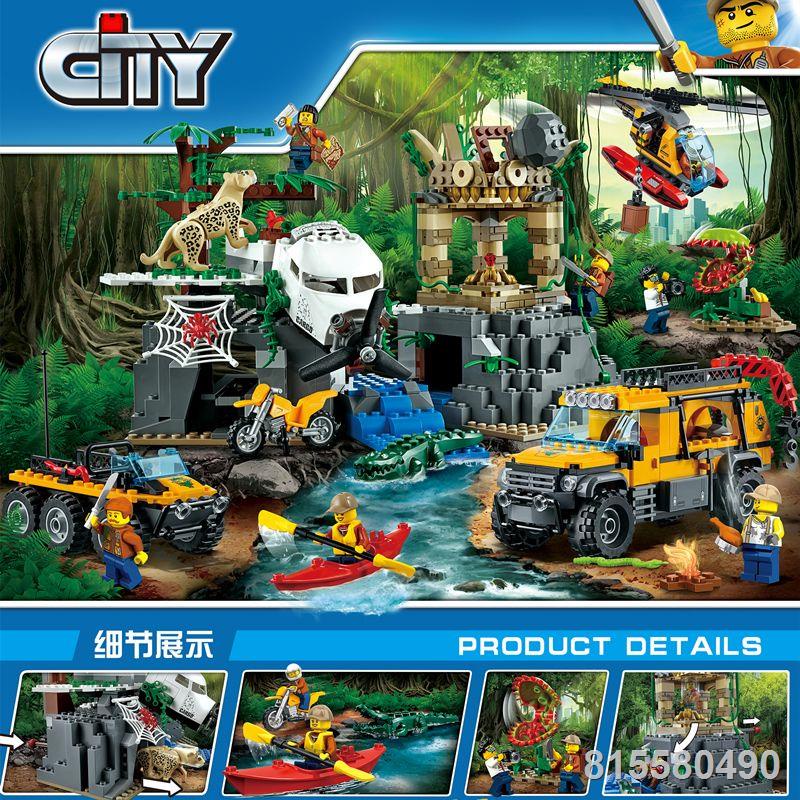 Tương thích với  City Series Jungle Ruins Thám hiểm Lĩnh vực Phiêu lưu Máy bay Căn cứ Lắp ráp Khối xây dựng Đồ chơi