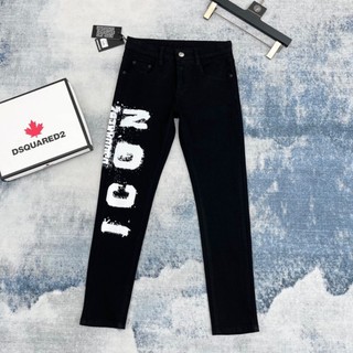 Quần Jean Nam DSQUARED2 ICON Vẩy Sơn Quần Bò Nam ICON Hoạ Tiết Chữ Icon Chạy Dọc Vảy Sơn Bản 4 Khuy