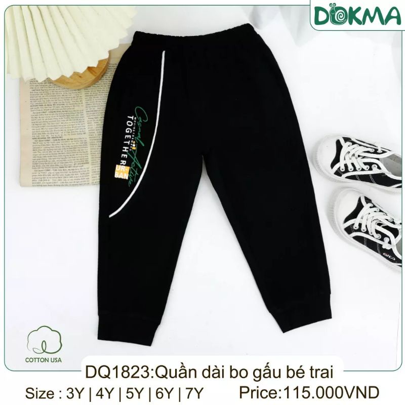 Dokma - Áo, quần dài cotton mỏng bé trai in hình người nhện 3-7Y