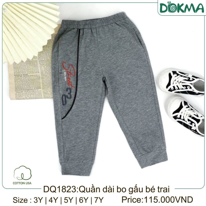Dokma - Áo, quần dài cotton mỏng bé trai in hình người nhện 3-7Y