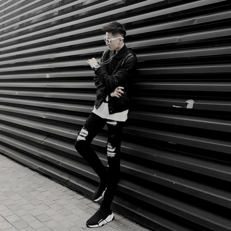 Áo Khoác Teddy_Sơn Tùng Dạ Kim Tuyến Áo Bomber Dạ Phối Da 2 Lớp Kim Tuyến Nam Nữ Cực Chất