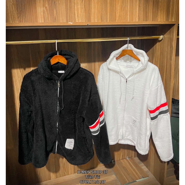 Áo khoác lông thome chất lông mượt 2 mặt có mũ thiết kế hot nhất mùa đông năm