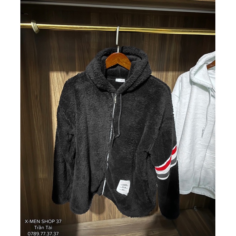 Áo khoác lông thome chất lông mượt 2 mặt có mũ thiết kế hot nhất mùa đông năm