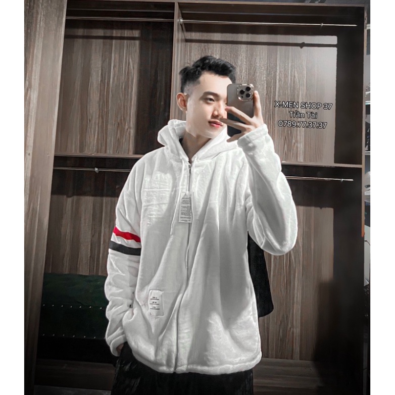 Áo khoác lông thome chất lông mượt 2 mặt có mũ thiết kế hot nhất mùa đông năm