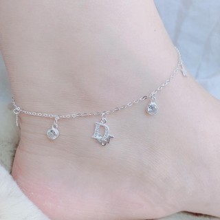Lắc chân bạc nữ nhiều mẫu cỏ 4 lá hot trend - vòng chân bạc akari
