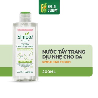 Nước Tẩy Trang Simple Micellar Cleansing Water 200ml
