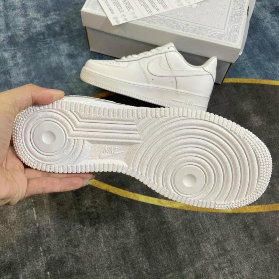 Giày_Nike Trắng Air Force 1 , Giày AF1 Full Trắng Đế Air Bản S.Cấp Trung Full Box Bill, TẶNG BOX BẢO VỆ