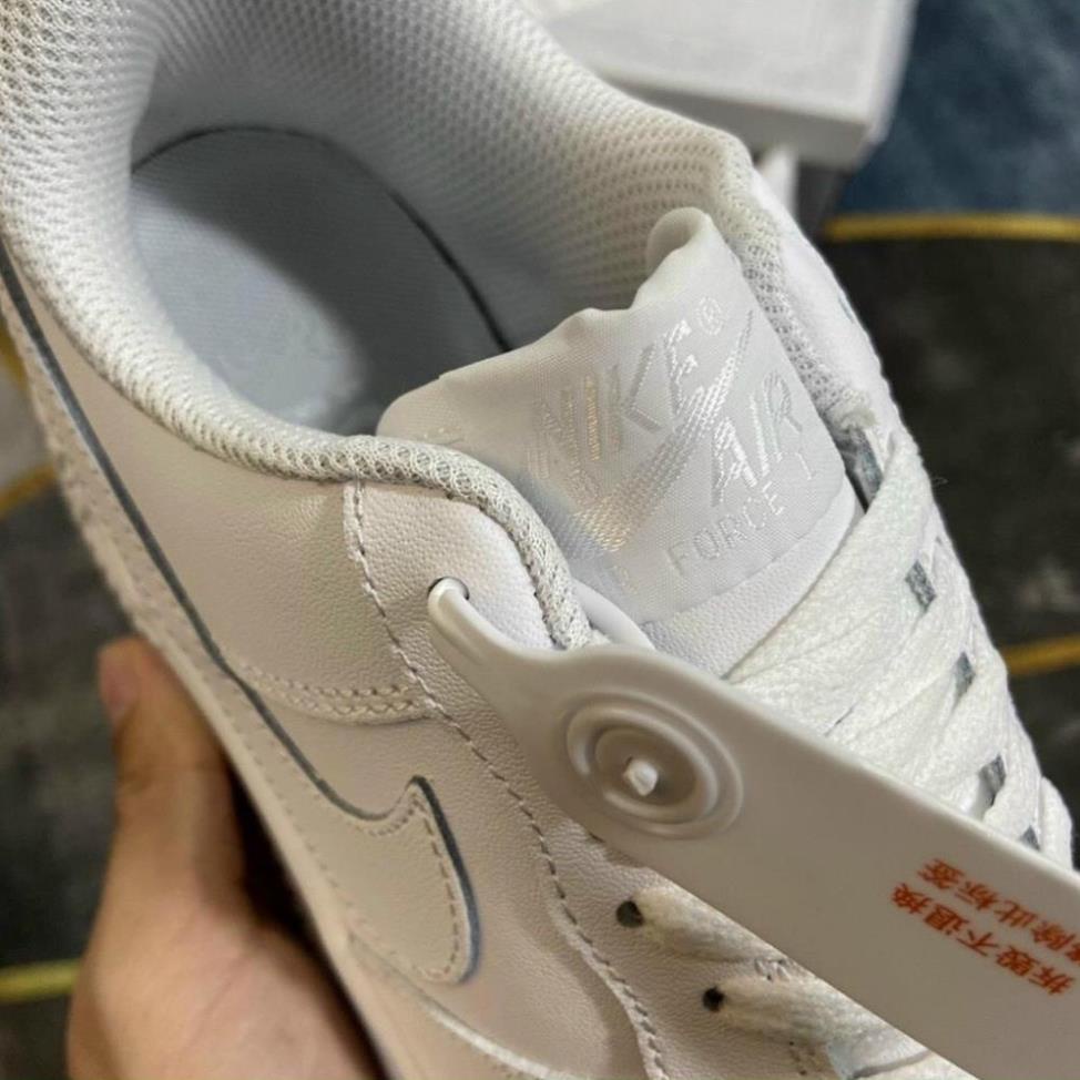 Giày_Nike Trắng Air Force 1 , Giày AF1 Full Trắng Đế Air Bản S.Cấp Trung Full Box Bill, TẶNG BOX BẢO VỆ