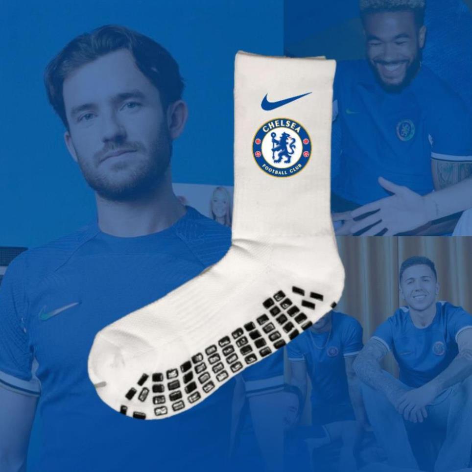 Vớ/Tất đá  banh chống trơn, chống trượt logo CLB CLB Manchester City, Man city, Real, Barca, Chelsea, Arsenal.